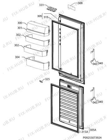 Взрыв-схема холодильника Husqvarna QRT4211W - Схема узла Door